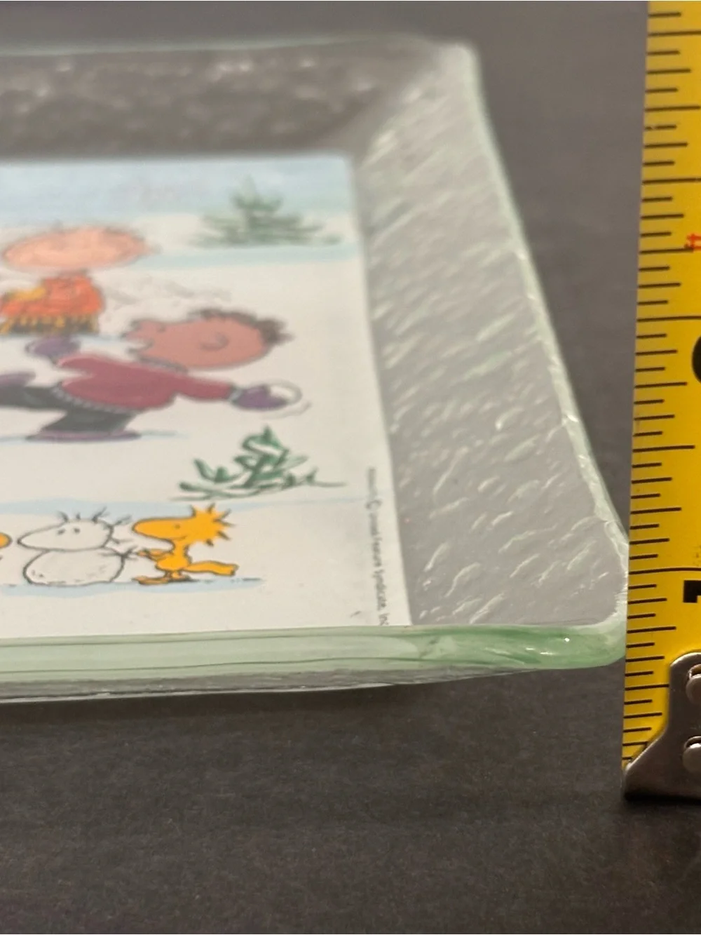 Vtg Charlie Brown Peanuts Christmas Winter Serving Platter Tray - Hallmark